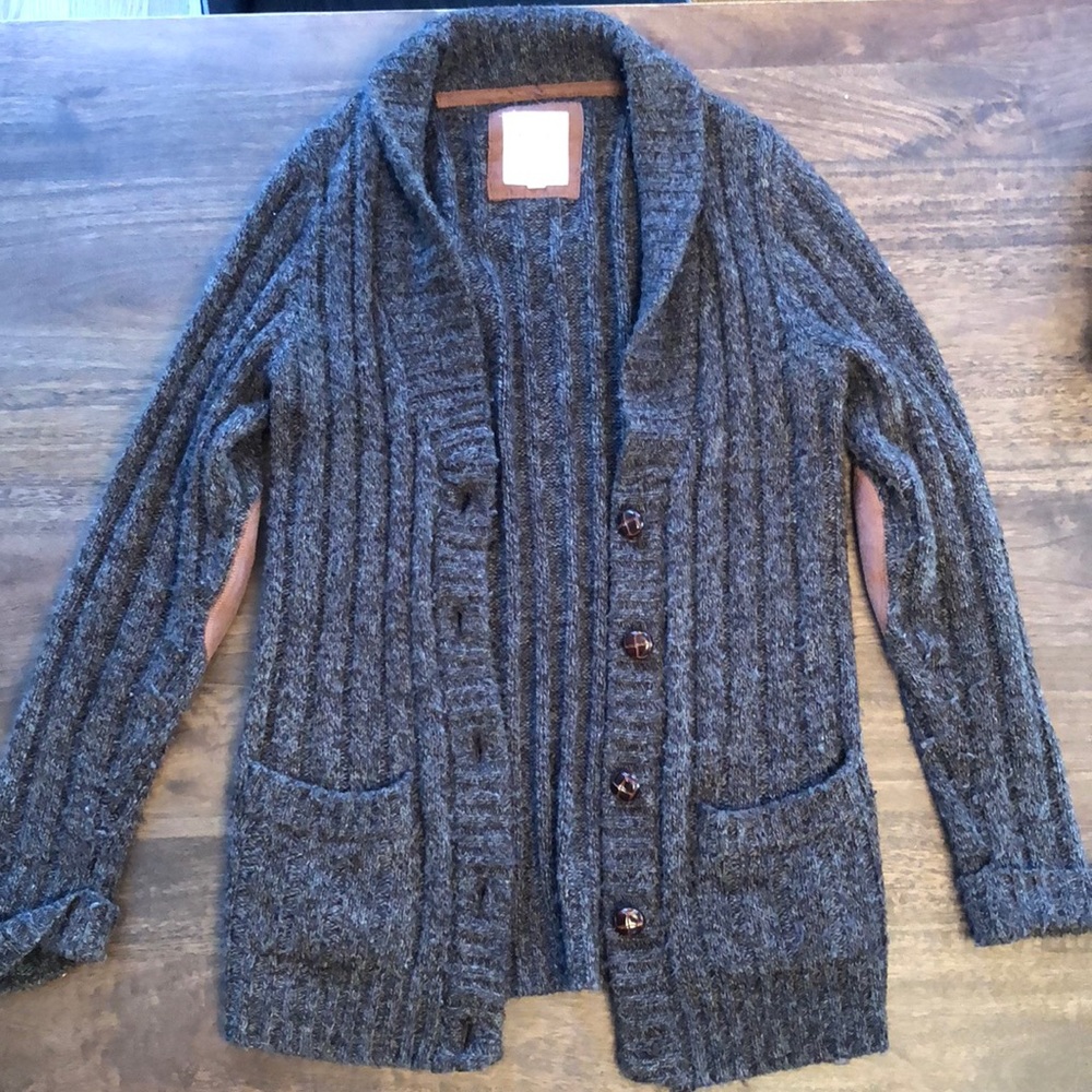 Brown boyfriend cardigan, size S